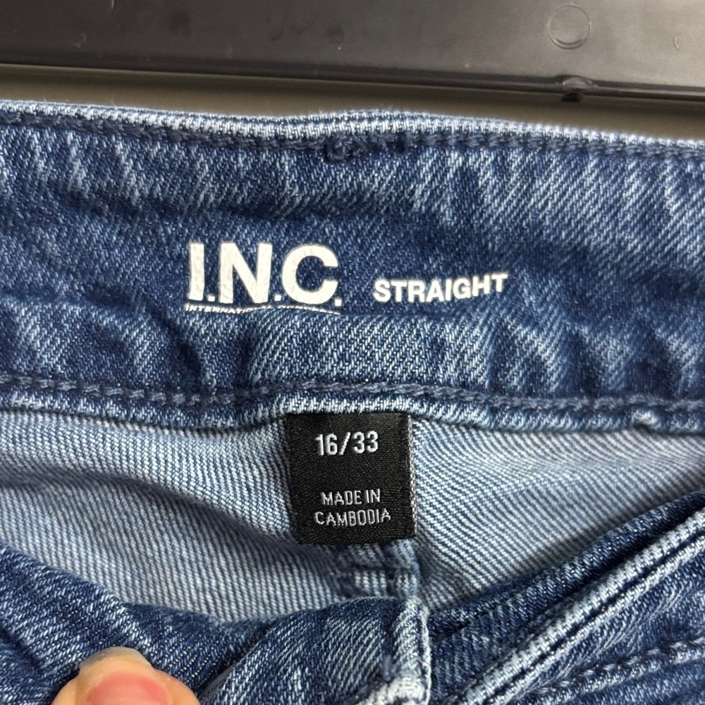 Women's Blue Jeans with Studded Detail - Picture 2 of 5